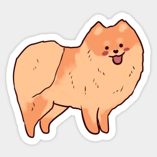 pomeranian art Sticker